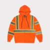 Q&Q Class 3 Type-R Zip-Up Safety Hoodie – High Visibility & Maximum Comfort