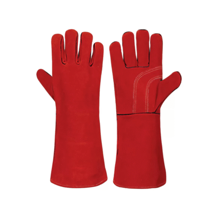 WELDING GLOVES COW SPLIT LEATHER STITCHED REINFORCED PALM